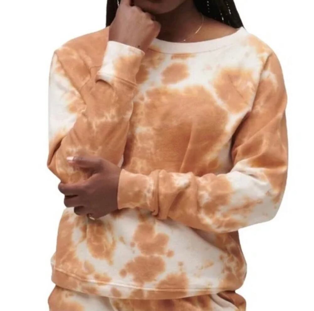 Mate the Label Women's Organic Terry Tie Dye Raglan Pullover Sweatshirt Size XS